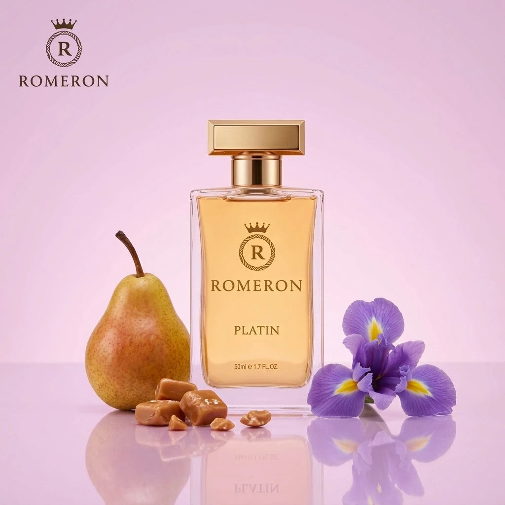 Дамски парфюм Romeron PLATIN 230, 50 мл, с нотки на круша, пралина и ирис