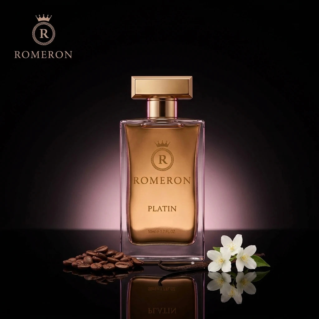 Дамски парфюм Romeron PLATIN 261, 50 мл, с нотки на кафе, жасмин и ванилия