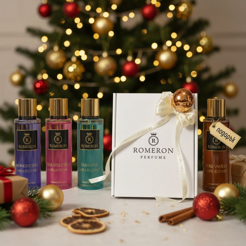 🎁 Празнична кутия 3+1 спрей за тяло и коса