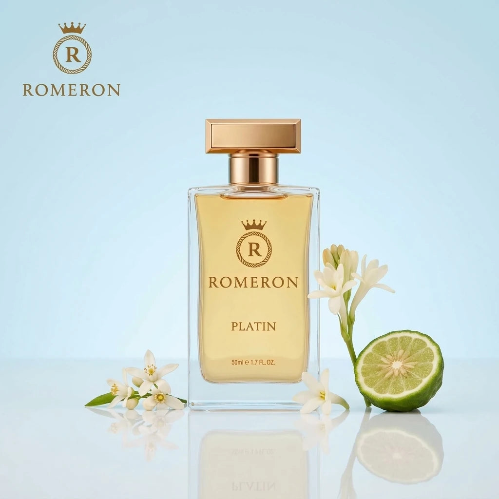Дамски парфюм Romeron PLATIN 265, 50 мл, с нотки на портокалов цвят, тубероза и бергамот