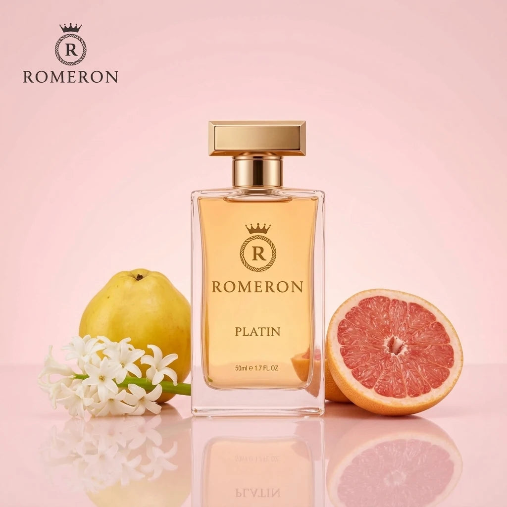 Дамски парфюм Romeron PLATIN 278, 50 мл, с нотки на дюля, зюмбюл и грейпфрут